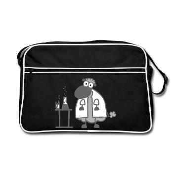 Ovins de laboratoire - Sac Retro - noir/blanc - Devant