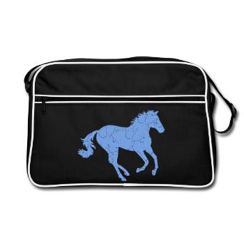 Cheval au galop - Sac Retro - noir/blanc - Devant
