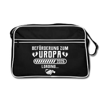 Arrière-grand-père 2026 annonce grossesse arrière-grand-père - Sac Retro - noir/blanc - Devant