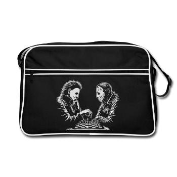 Illustration de match d’échecs étrange - Sac Retro - noir/blanc - Devant