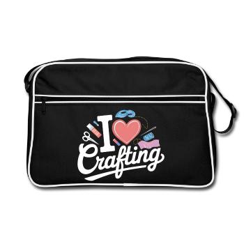 J’adore l’artisanat - Sac Retro - noir/blanc - Devant