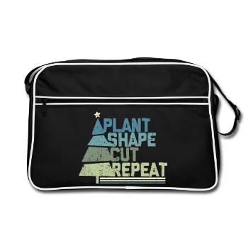 Weihnachtsbaum Züchter Plant Shape Cut - Retro Tasche - Schwarz/Weiß - Vorne