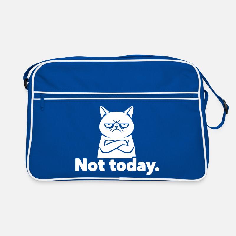 Grim Cat Not Today Meme Retro Bag