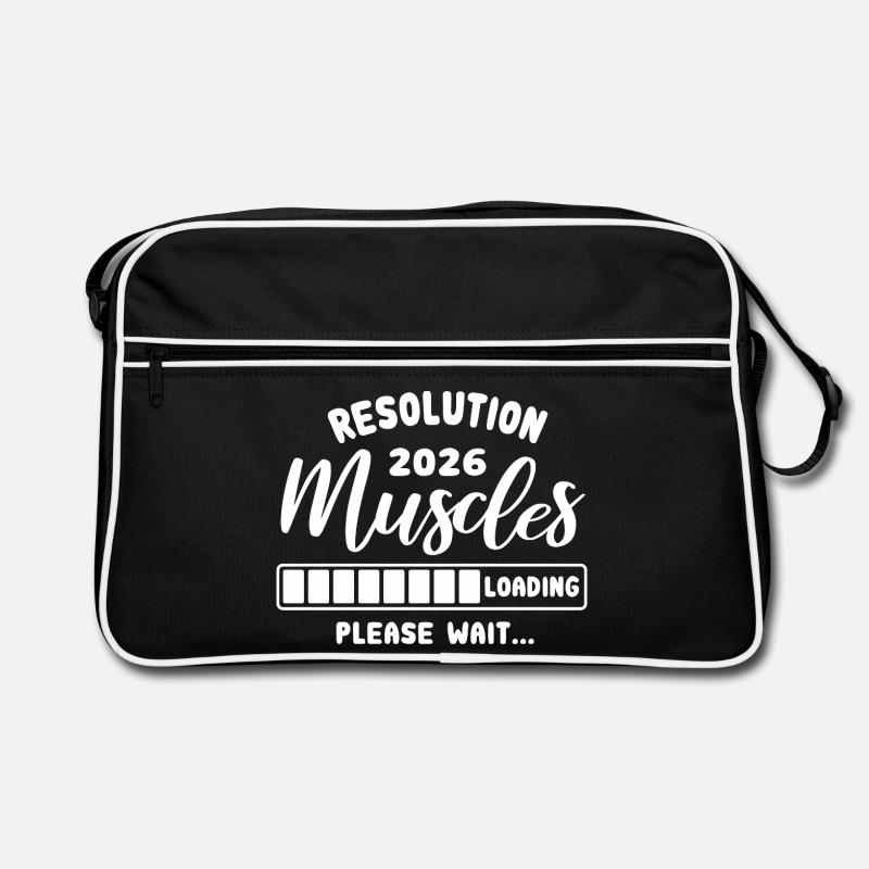Resolution 2026 | Muscles Loading | Gym Outfit Retro Tasche