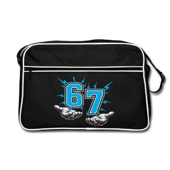 67 Six Seven - Retro Bag - black/white - Front