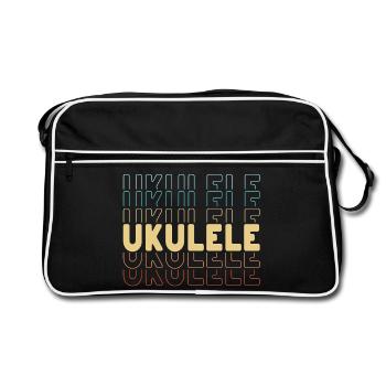 Typographie du ukulélé - Sac Retro - noir/blanc - Devant
