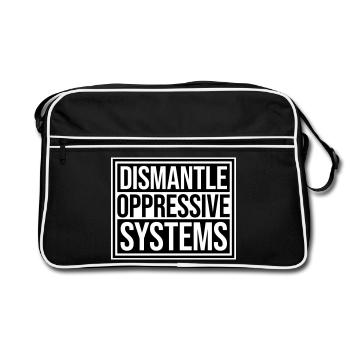 Déclaration d’activisme pour démanteler les systèmes oppressifs - Sac Retro - noir/blanc - Devant