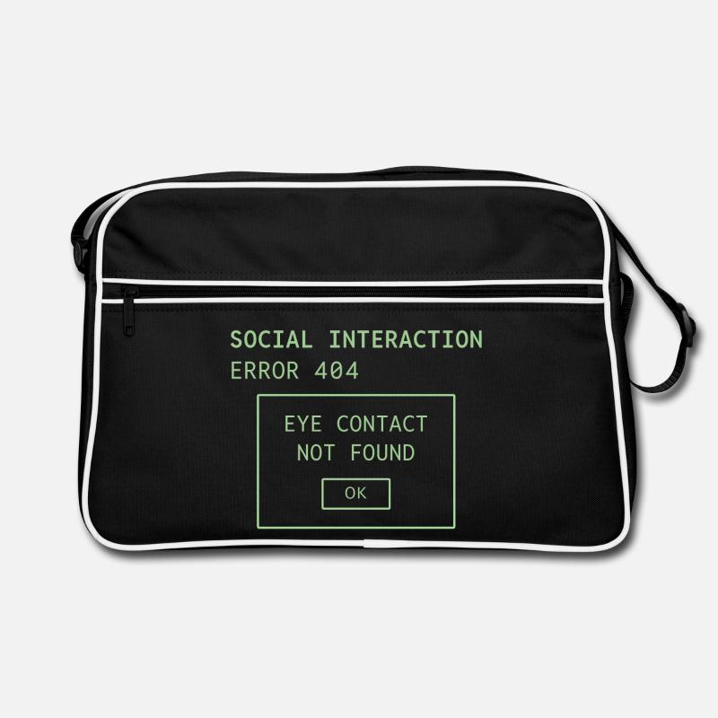 Fehler 404 bei sozialen Interaktionen Retro Tasche