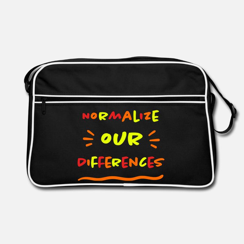 Normalisez nos différences - Inclusion - néon Sac Retro