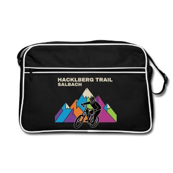 Vétérisme VTT sur Hacklberg Trail - Sac Retro - noir/blanc - Devant