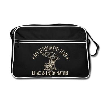 Retirement - Relax and enjoy nature - Retro Bag - black/white - Front