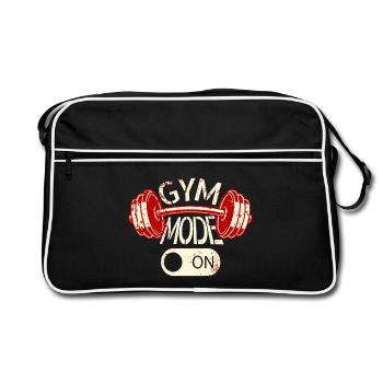Mode salle sur la conception des entraînements - Sac Retro - noir/blanc - Devant
