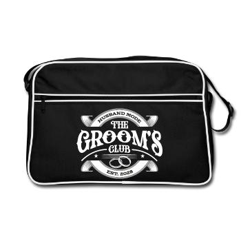 Bräutigam Club 2028 - Retro Tasche - Schwarz/Weiß - Vorne