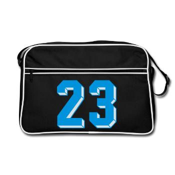 dreiundzwanzig - Retro Bag - black/white - Front