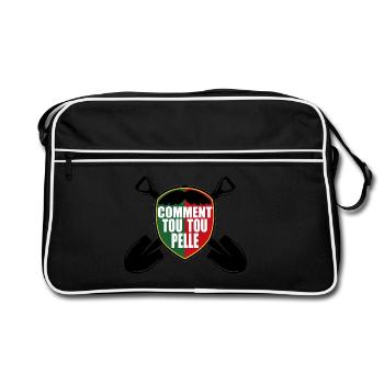 comment tou tou pelle portugais,portugal,humour - Sac Retro - noir/blanc - Devant