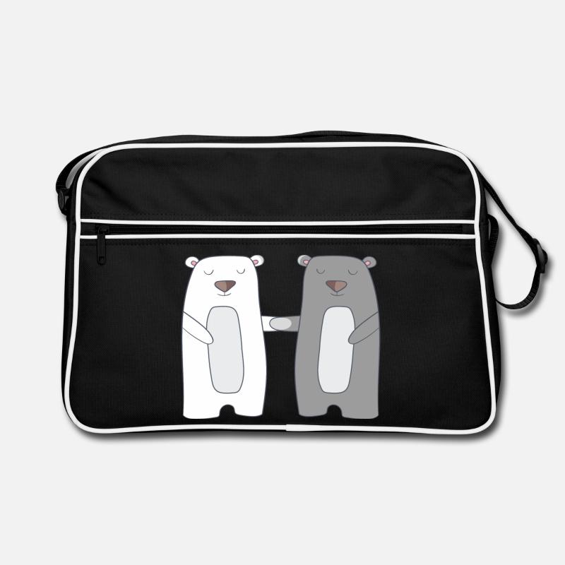 Ours - Sac Retro - noir/blanc