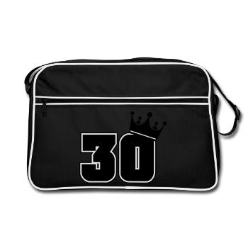 30 - Retro Bag - black/white - Front