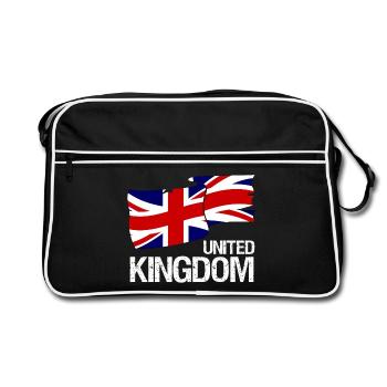 Drapeau britannique Union Jack - Design - Sac Retro - noir/blanc - Devant