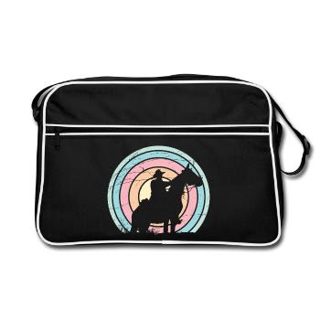 Cowboy - Western - Retro Bag - black/white - Front