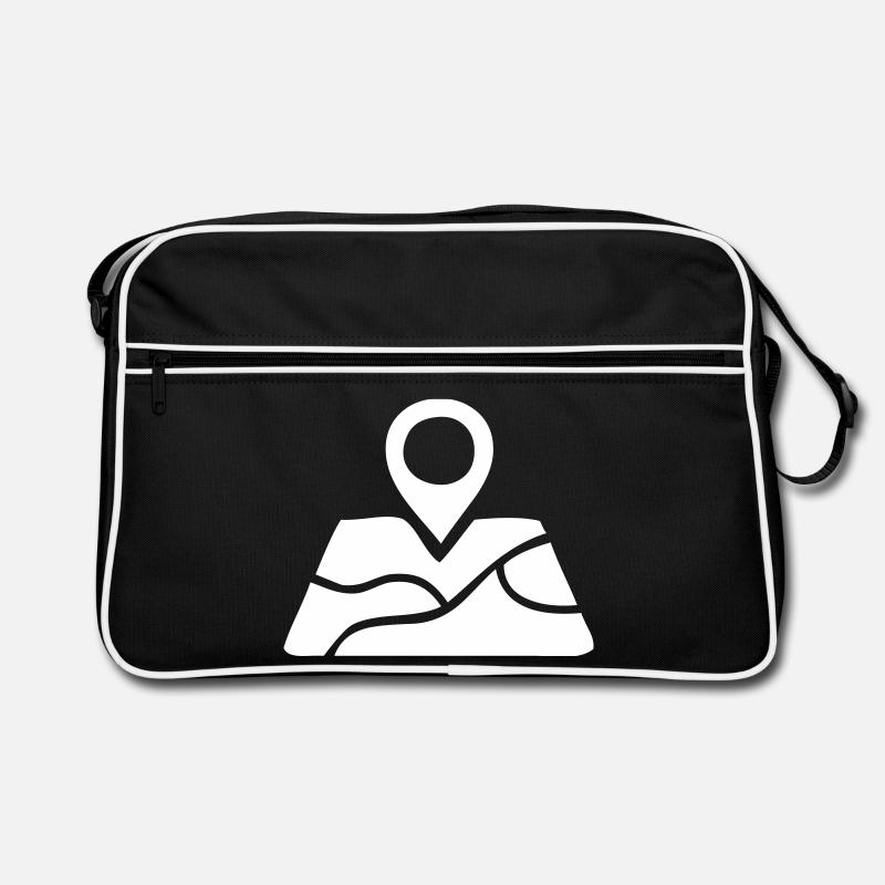 Location on a map Retro Bag
