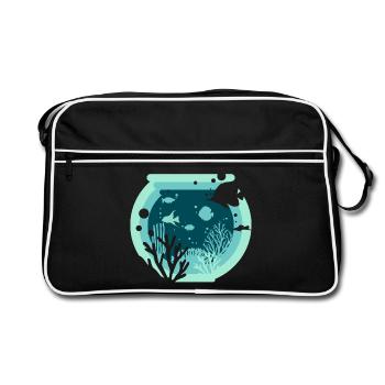Aquarium - Aquatics - Retro Bag - black/white - Front