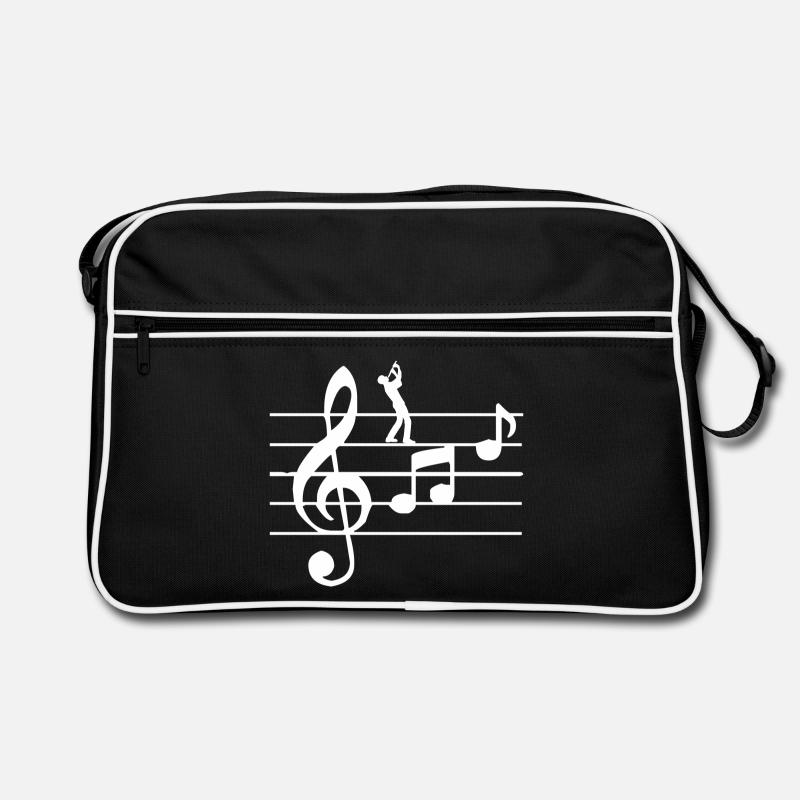 Instruments à vent pour flûte - Sac Retro - noir/blanc
