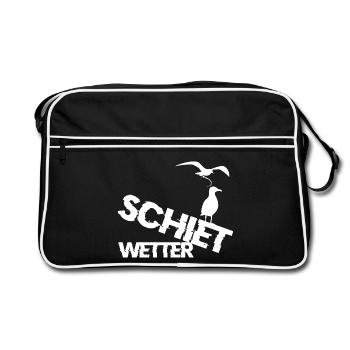 Schiet Wetter - Sac Retro - noir/blanc - Devant