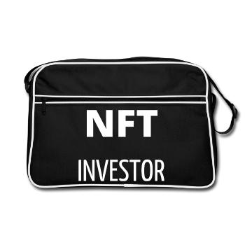 NFT investor - Retro Bag - black/white - Front