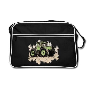 MB trac 1300 turbo | Traktor - Retro Tasche - Schwarz/Weiß - Vorne