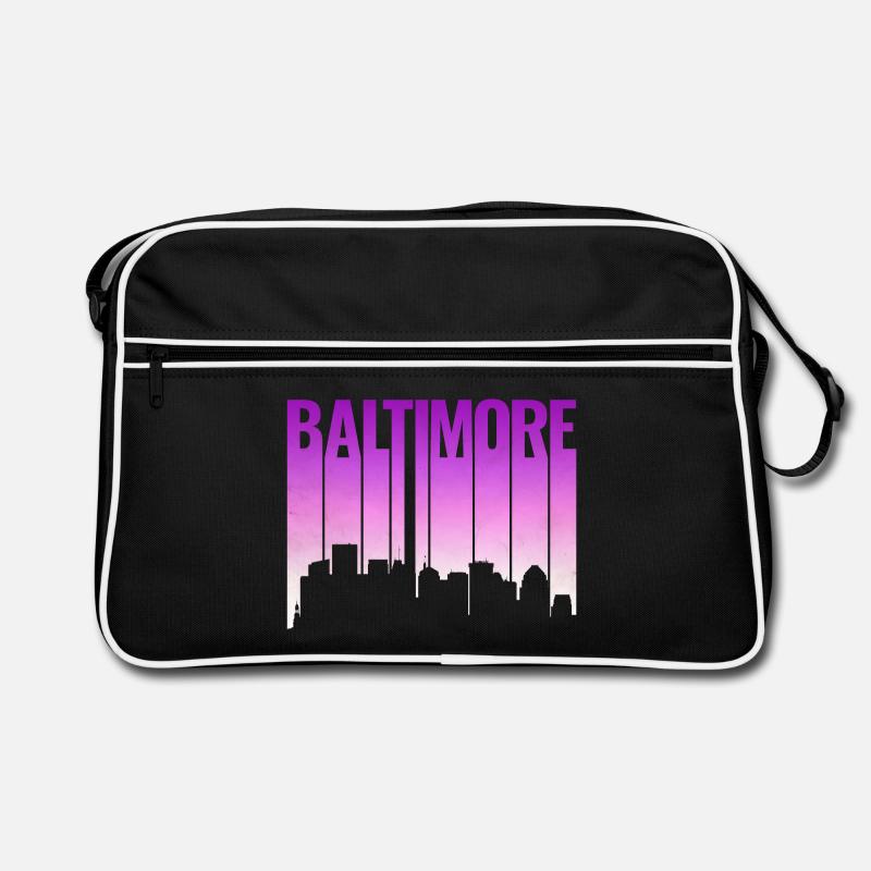 Baltimore Skyline Gradient Retro Tasche