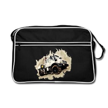 Unimog LKW - Retro Tasche - Schwarz/Weiß - Vorne