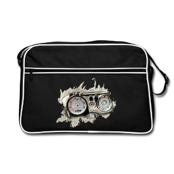 Tableau de bord de l’Unimog 406 - Sac Retro - noir/blanc - Devant