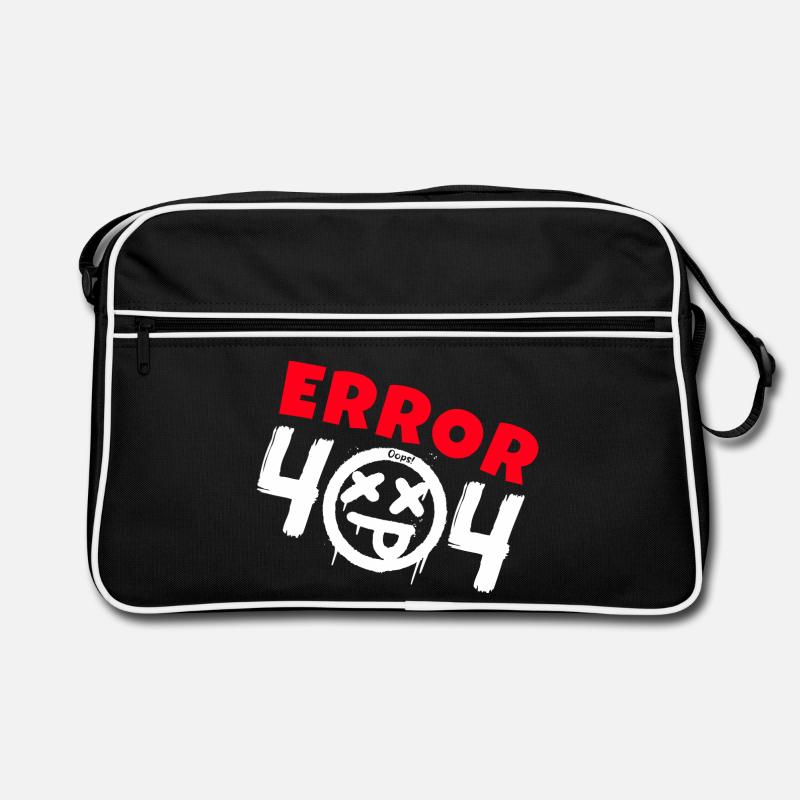 Fehler 404 nicht gefunden Retro Tasche