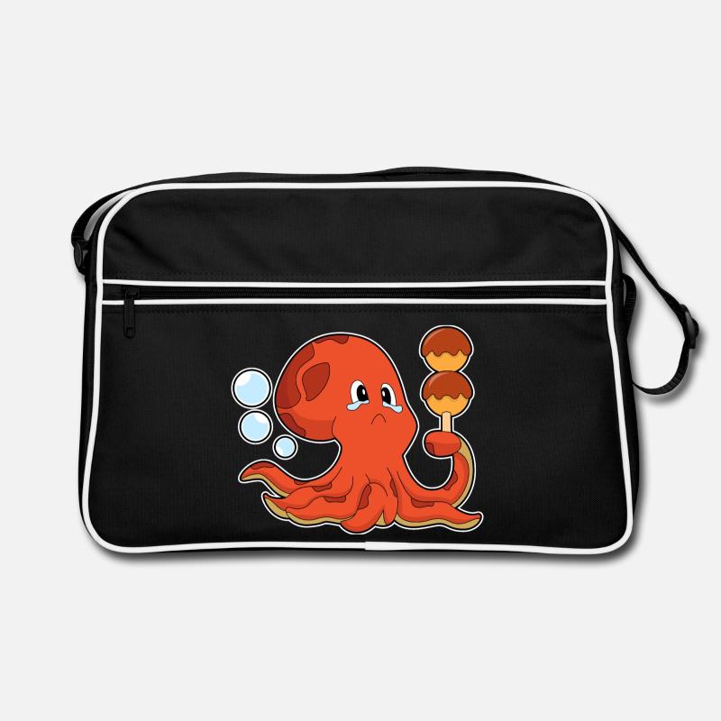 Krake Takoyaki Retro Tasche