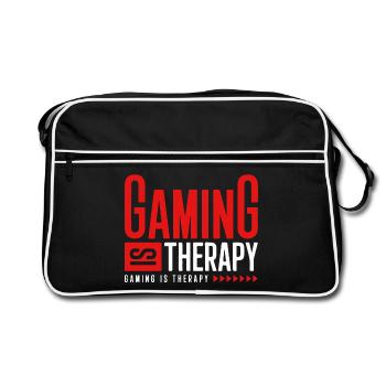 GAMING IS THERAPY - Retro Bag - black/white - Front