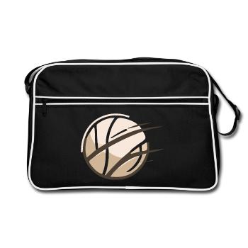 Volleyball motif - Retro Bag - black/white - Front