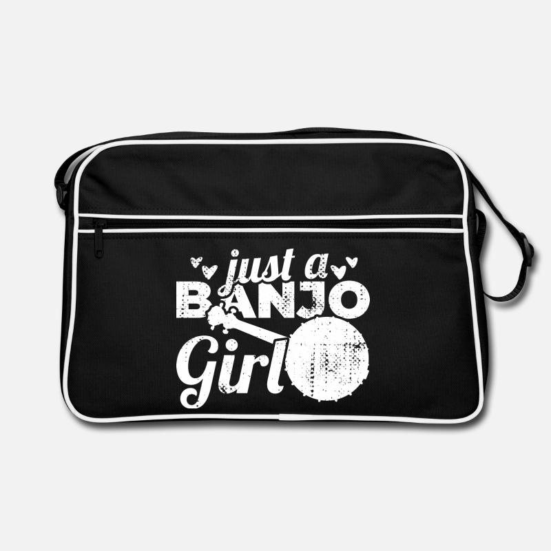 Nur ein Banjo Mädchen - Retro Tasche - Schwarz/Weiß