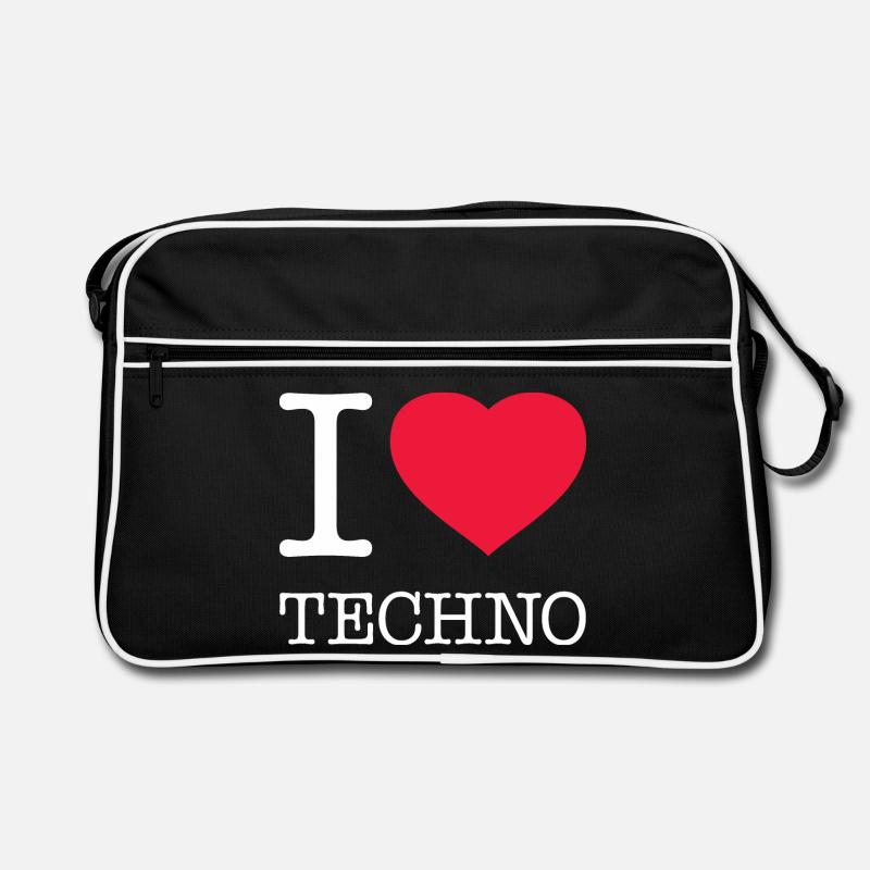 I LOVE TECHNO Retro Bag