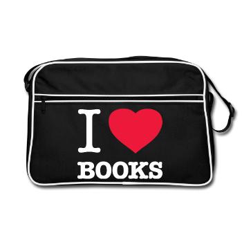J’AIME LES LIVRES Livres de lecture - Sac Retro - noir/blanc - Devant