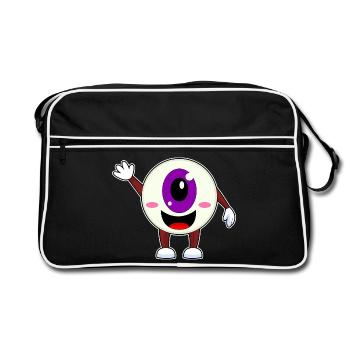 Eyeball Halloween - Retro Bag - black/white - Front