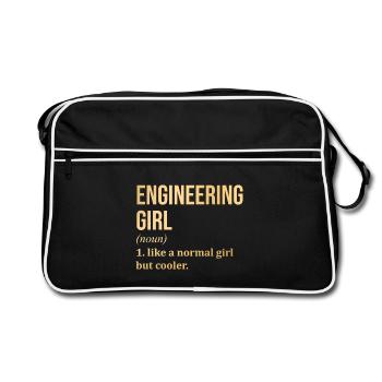 Engineer Engineer Engineer - Retro Bag - black/white - Front