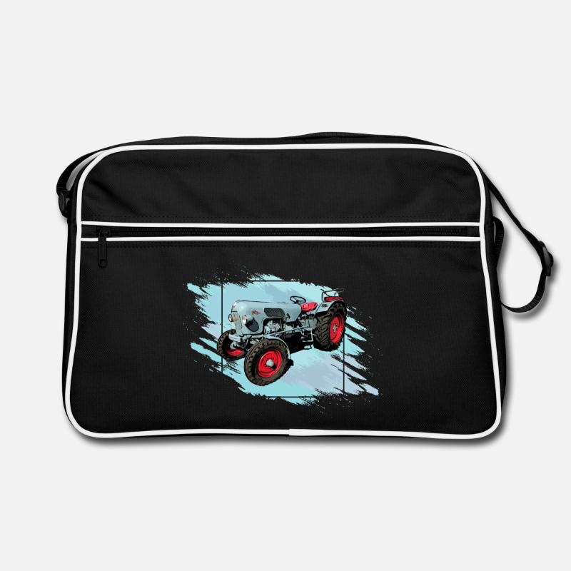 Der Tiger EM 235 - Retro Tasche - Schwarz/Weiß