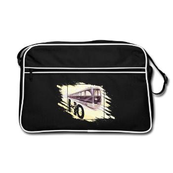 Modellbahn Spur H0 Design - Retro Tasche - Schwarz/Weiß - Vorne