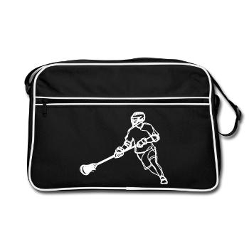 Joueurs de crosse - Sac Retro - noir/blanc - Devant