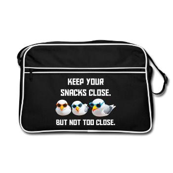 Garde vos collations à portée de main Mais pas trop près - Sac Retro - noir/blanc - Devant