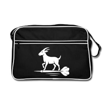 Bock auf Dart - Sac Retro - noir/blanc - Devant