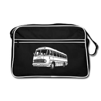 Légende de l’autobus - Sac Retro - noir/blanc - Devant