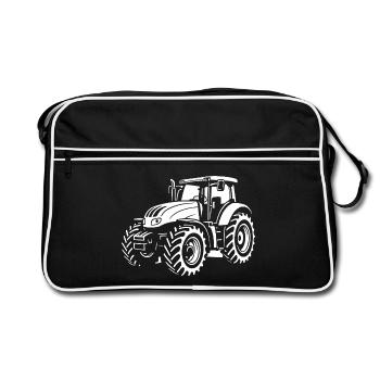 La puissance moderne sur le terrain - Sac Retro - noir/blanc - Devant
