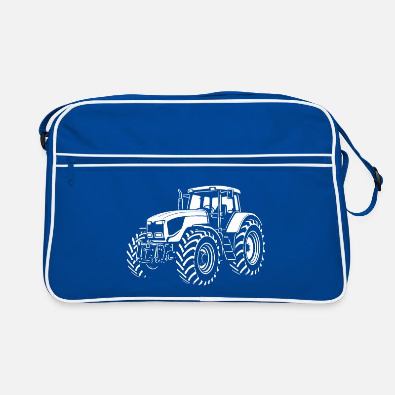 Kraftprotz auf dem Feld Retro Tasche