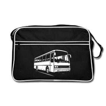 Entraîneur longue distance à l’ancienne - Sac Retro - noir/blanc - Devant